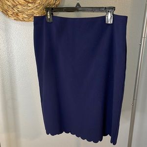 Banana republic navy knee length skirt